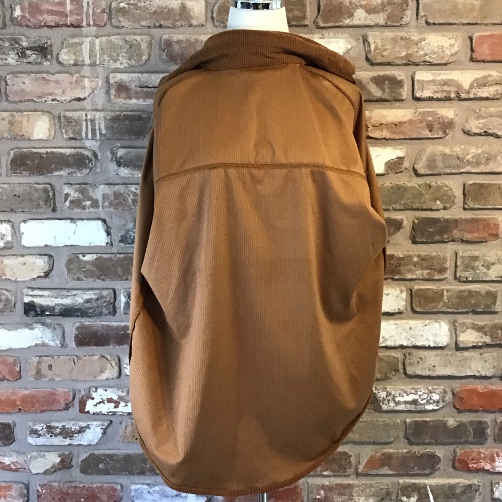 Women's Oversized Brown Button Down Corduroy Shirt L - Picture 7 of 7
